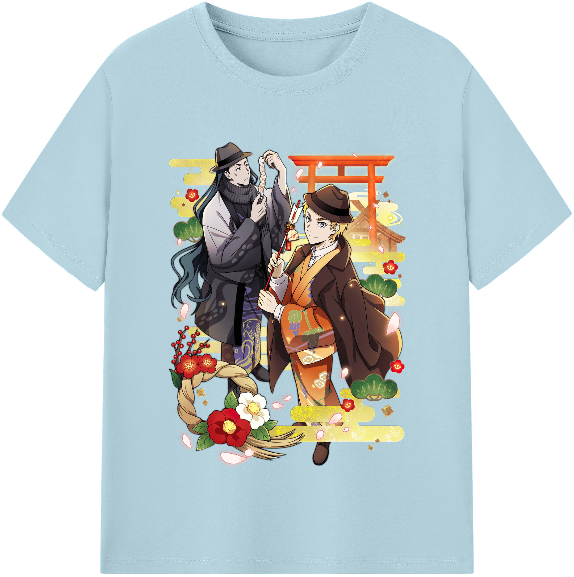 （画像用） 文豪ストレイドッグス Bungo Stray Dogs 綿100％半袖Tシャツ（フロントプリント）